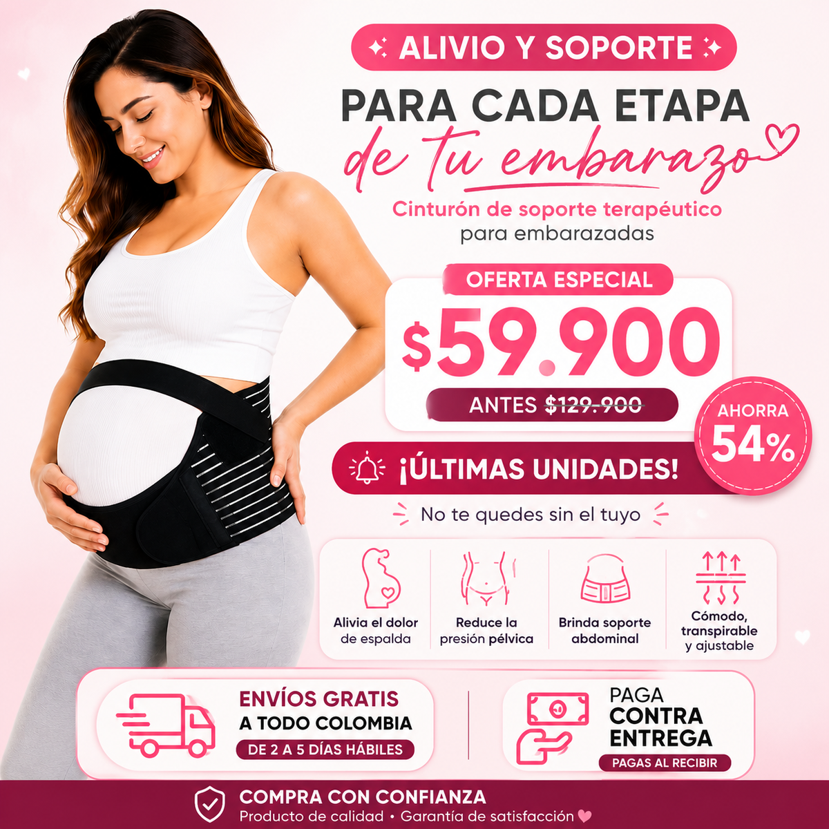 Cinturón Soporte Para Embarazadas